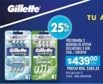 Pigmento Prestobarba 3 Máquina De Afeitar Descartable x 4un oferta