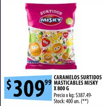 Punto Mayorista Misky Caramelos Surtidos Masticables x 800g oferta