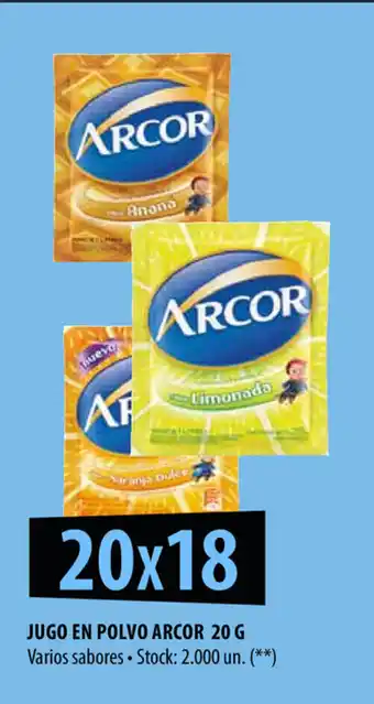 Punto Mayorista Arcor Jugo en Polvo 20g oferta