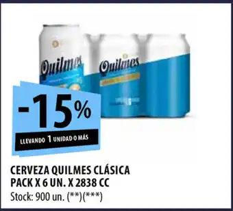 Punto Mayorista Quilmes Cerveza Clásica pack x 6un. x 2838cc oferta