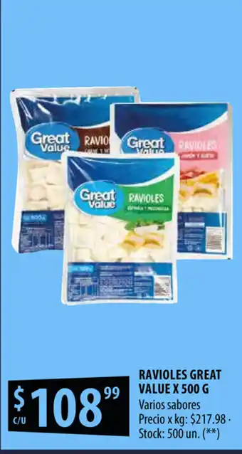 Punto Mayorista Great Value Ravioles x 500g oferta