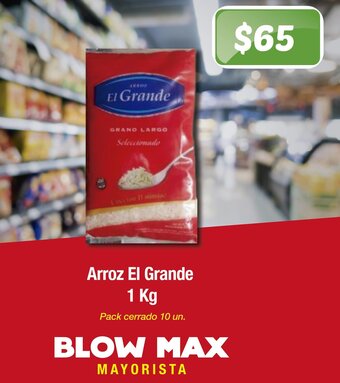 Blow Max Arroz El Grande oferta