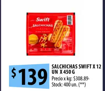 Punto Mayorista Swift Salchichas x 12un x 450g oferta