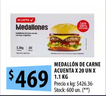 Punto Mayorista Acuenta Medallón de Carne x 20un x 1.1kg oferta