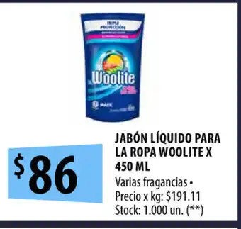 Punto Mayorista Woolite Jabón Líquido para La Ropa x 450ml oferta