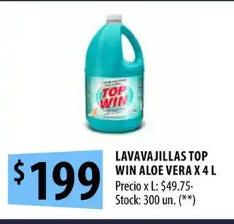 Punto Mayorista Top Win Aloe Vera Lavavajillas x 4L oferta