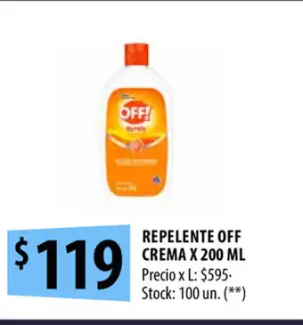 Punto Mayorista Off Crema Repelente x 200ml oferta