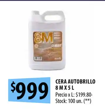 Punto Mayorista 8M Cera Autobrillo x 5L oferta