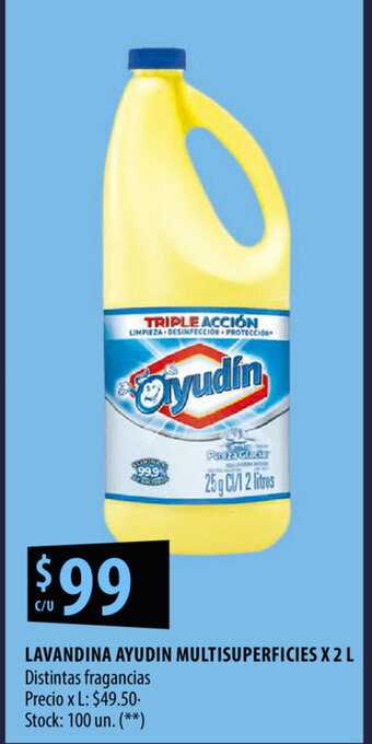 Punto Mayorista Ayudín Multisuperficies Lavandina x 2L oferta