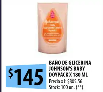 Punto Mayorista Johnson's Baby Baño de Glicerina Doypack x 180ml oferta