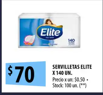 Punto Mayorista Elite Servilletas x 140un oferta