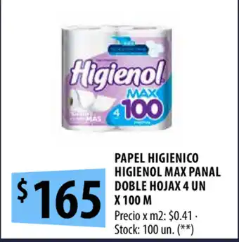 Punto Mayorista Higienol Max Panal Doble Hoja Papel Higiénico x 4un x 100m oferta