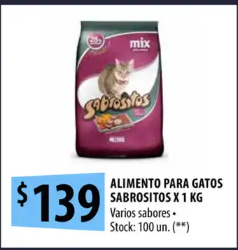 Punto Mayorista Sabrositos Alimento para Gatos x 1kg oferta