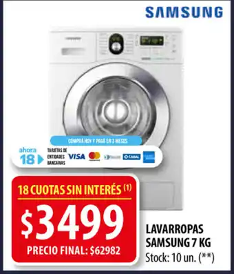Punto Mayorista Samsung Lavarropas 7kg oferta