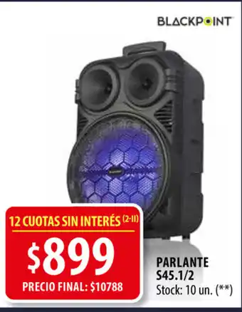 Punto Mayorista Blackpoint Parlante S45.1/2 oferta