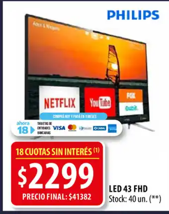 Punto Mayorista Philips Led 43 FHD oferta