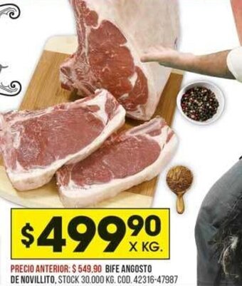 Coto Bife Angosto de Novillito oferta