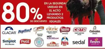 Coto 80% En La Segunda Unidad En El Acta Llevando 2 Productos Iguales oferta