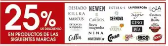 Coto 25% En Productos de Las Siguientes Marcas oferta