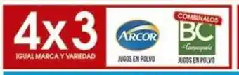 Coto Arcor Jugos en Polvo y BC Jugos en Polvo oferta