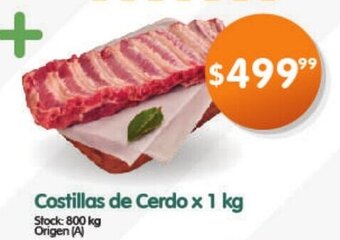 Supermercados Buenos Días Costillas de Cerdo x 1 kg oferta