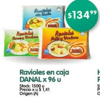 Supermercados Buenos Días Danal Ravioles En Caja x 96 u oferta