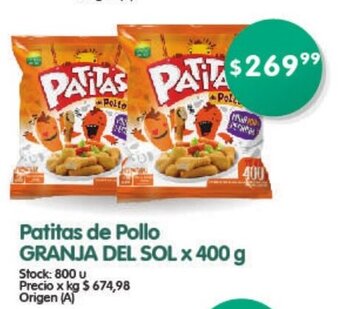 Supermercados Buenos Días Granja Del Sol Patitas de Pollo x 400 g oferta