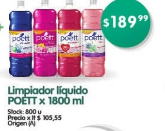 Supermercados Buenos Días Poett Limpiador Líquido x 1800 ml oferta