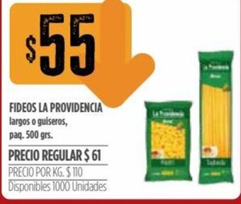 Supermercados Vea Fideos La Providencia 500grs oferta