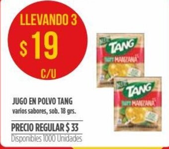 Supermercados Vea Jugo En Polvo Tang 18grs oferta