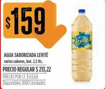 Supermercados Vea Agua Saborizada Levité 2,5lts oferta