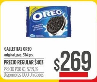 Supermercados Vea Galletitas Oreo 354grs oferta
