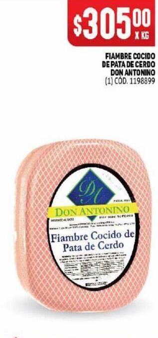 Makro Fiambre cocido de pata de cerdo don antonino kg oferta