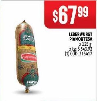 Makro Leberwurst piamontesa 125g oferta