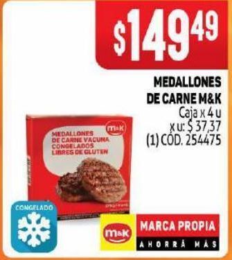 Makro Medallones de carne m&k 4un oferta