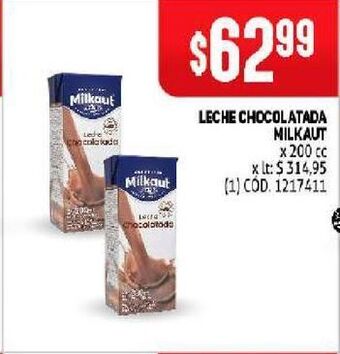 Makro Leche chocolatada milkaut 200ml oferta