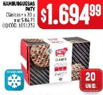 Makro Hamburguesas paty 20u oferta