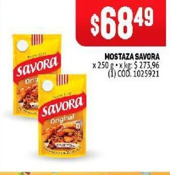 Makro Mostaza savora 250g oferta