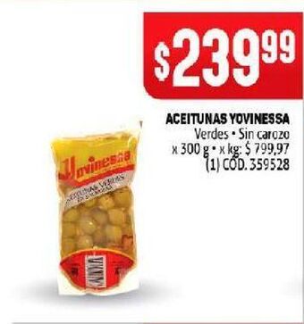 Makro Aceitunas yovinessa 300g oferta