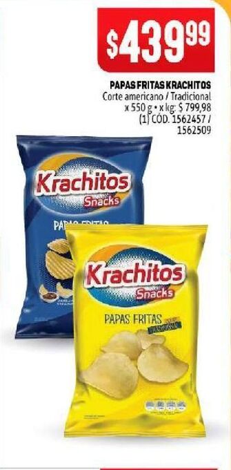 Makro Papas fritas krachitos 550g oferta