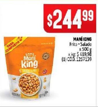 Makro Maní king 500g oferta