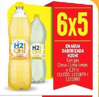 Makro Agua saborizada h2oh! 2.25lt oferta