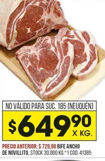 Coto Bife Ancho De Novillito oferta