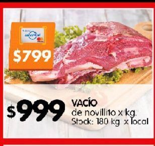 Disco Vacio de novillito x kg oferta