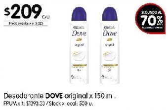 Disco Desodorante dove original 150ml oferta