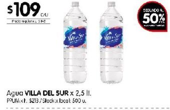 Disco Agua villa del sur 2,5lt oferta