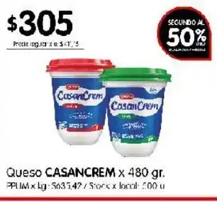 Disco Queso casancrem 480g oferta