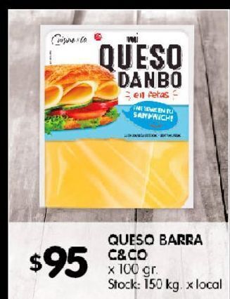 Disco Queso barra c&co x 100g oferta