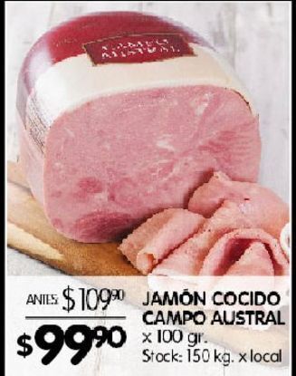 Disco Jamón cocido campo austral 100g oferta