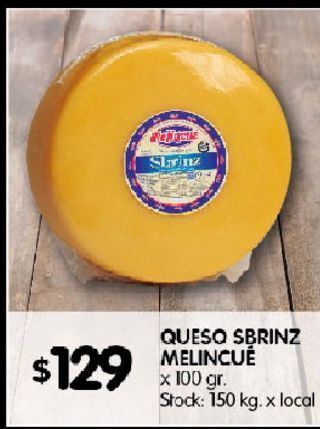 Disco Queso sbrinz melincué oferta